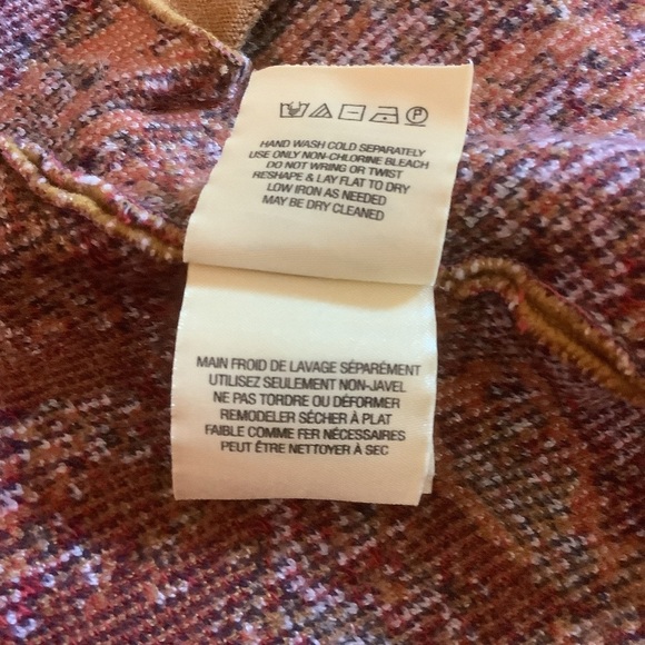 Anthropologie Moth Paisley Knit Jacket Cardigan Boho Open Front XS - Picture 12 of 13